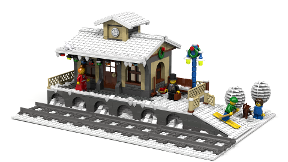 winter village train