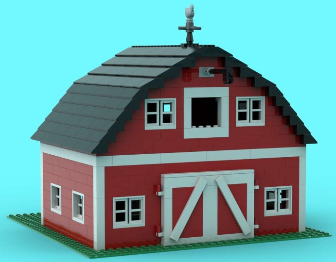 Classic Red Barn from BrickLink Studio [BrickLink]