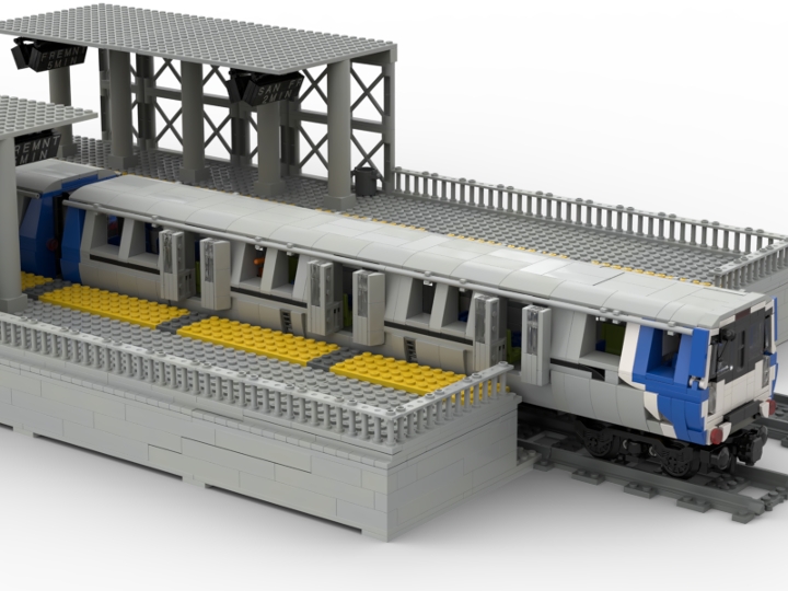 Subway Station - 2 Platforms W/ Subway From BrickLink Studio [BrickLink]