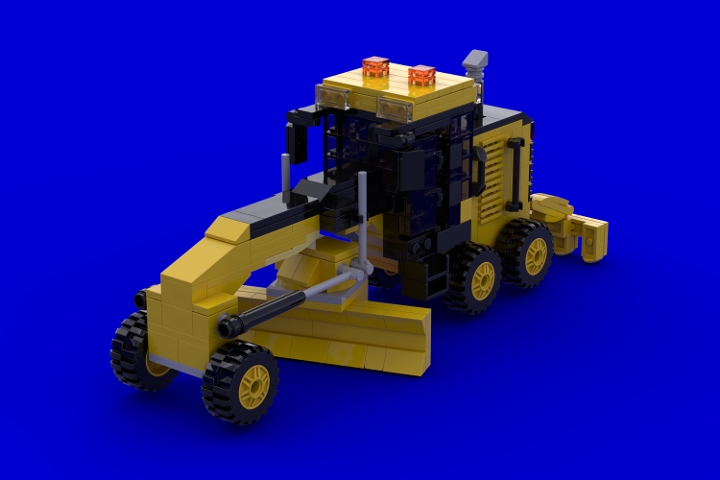 caterpillar grader 140m based model from BrickLink Studio [BrickLink]