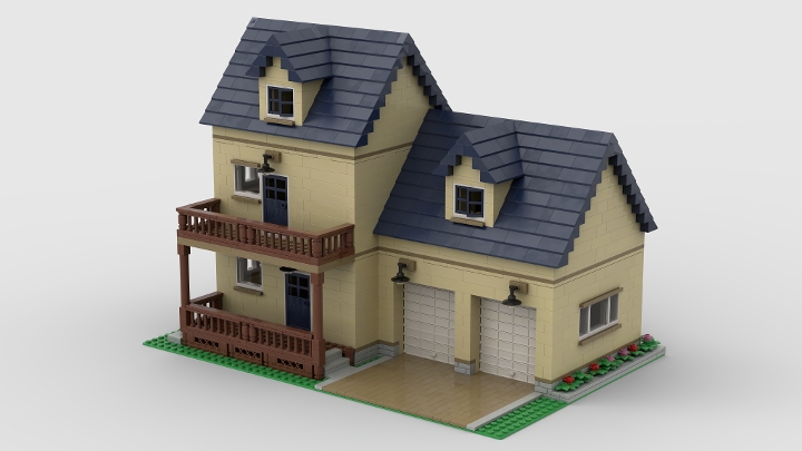 Suburban House - (MOC) (W.I.P) from BrickLink Studio [BrickLink]