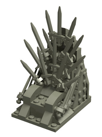 lego iron throne instructions