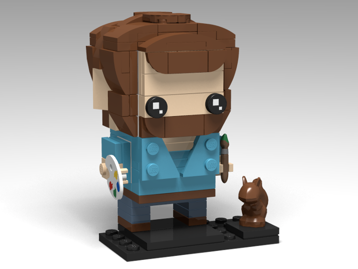 bob ross lego minifig