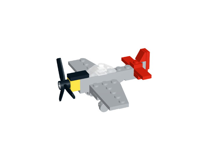 Micro P51D Red Tail from BrickLink Studio [BrickLink]