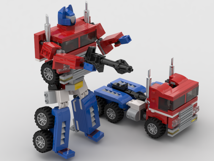 Optimus Prime G1 by Jerry Builds Bricks from BrickLink Studio [BrickLink]