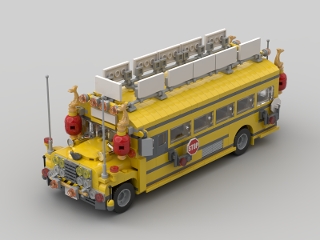 Ninjago school bus from BrickLink Studio