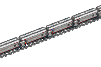 lego white passenger train